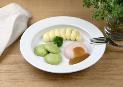 Kasseler mit Erbsen und Kartoffelpüree