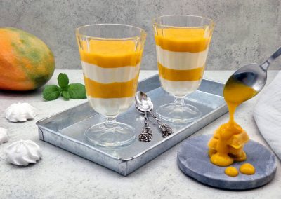 Mango-Dessert mit Quark