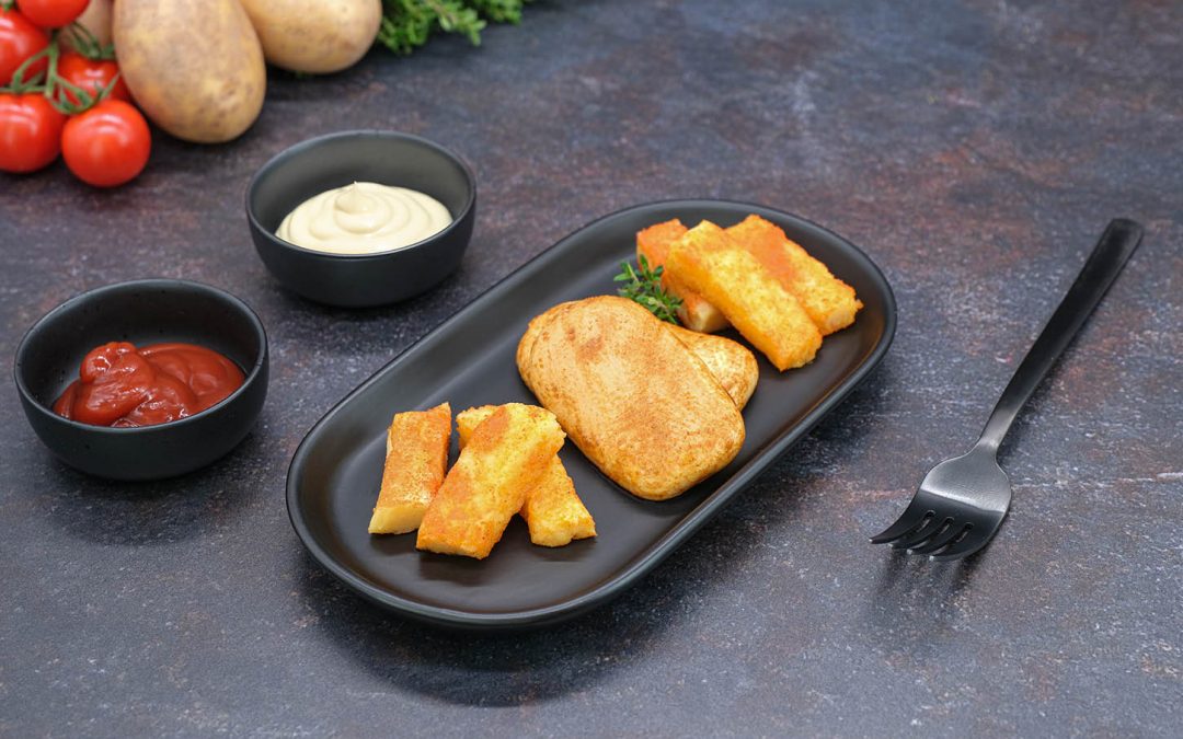 Pommes mit Brathähnchen