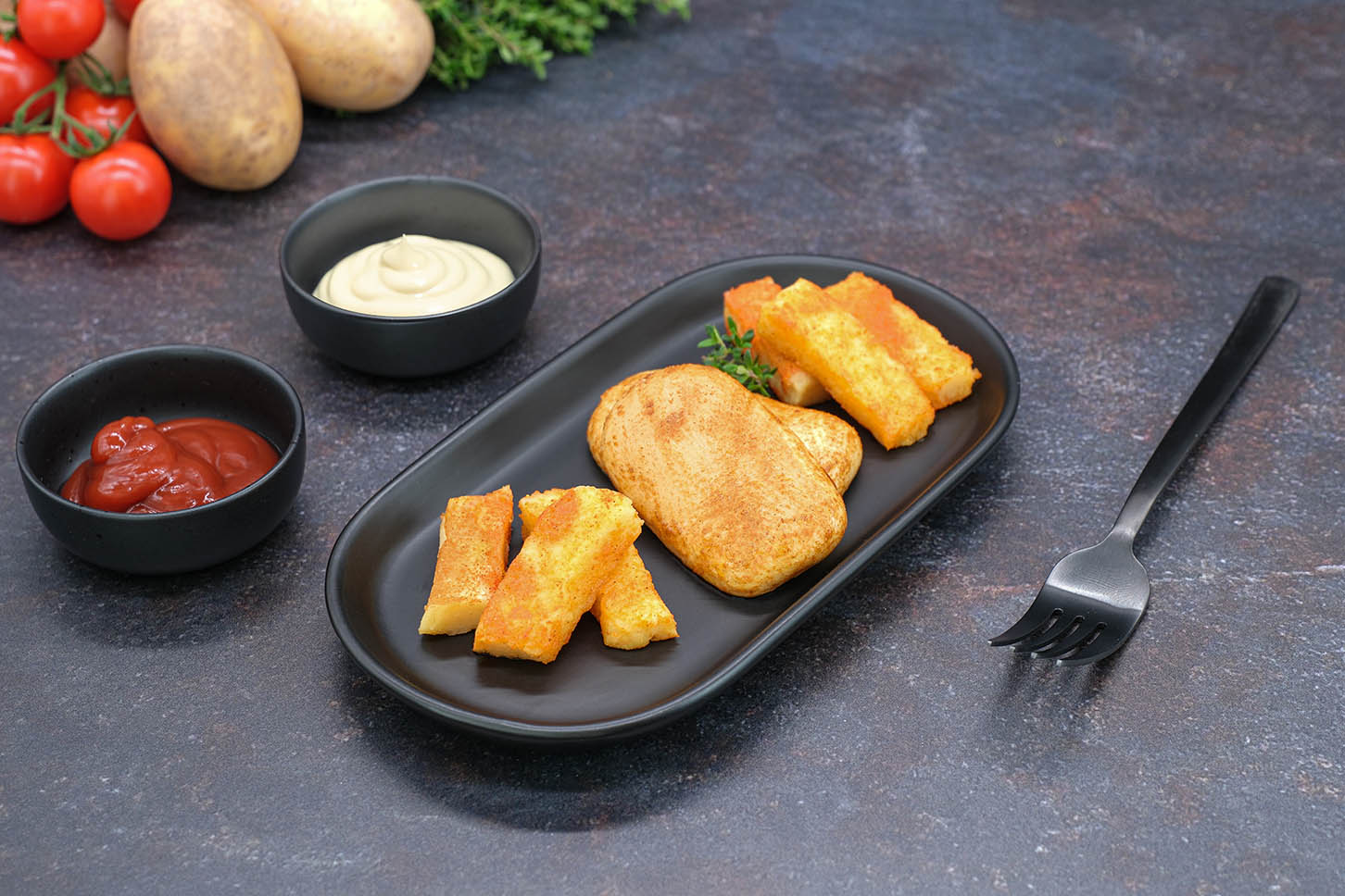 Rezept Brathähnchen mit Pommes