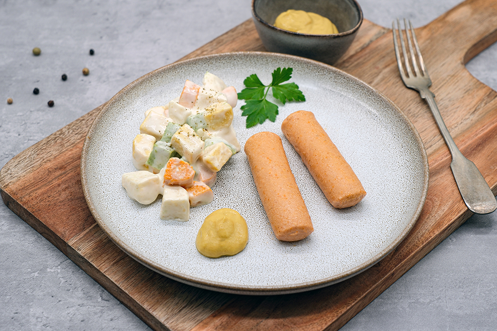 Rezept Reissalat mit Würstchen für feinst pürierte Kost